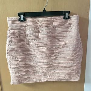 Light pink riffled mini skirt great condition
